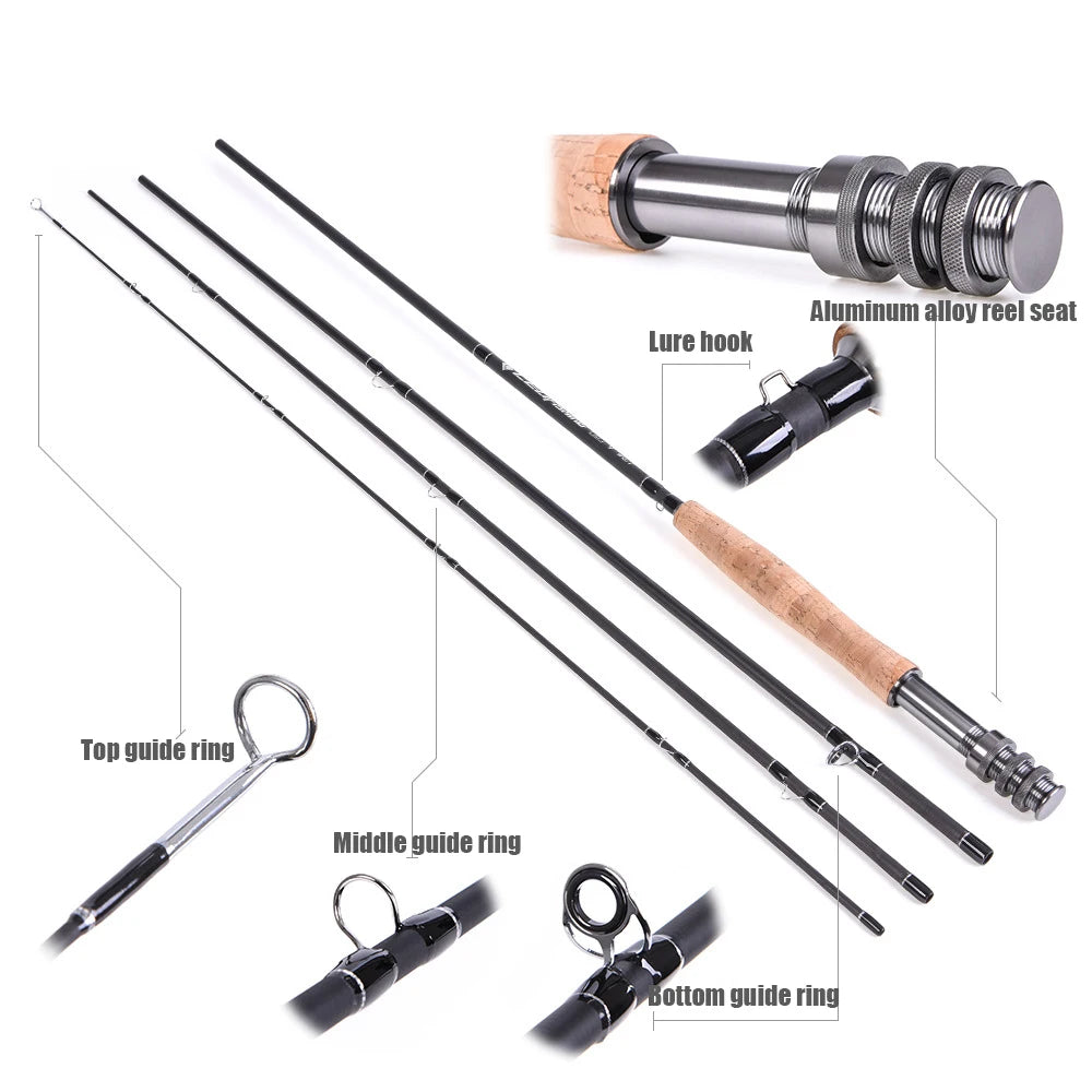 Fly Fishing Rod Several Secions Rod 4 Size High Carbon