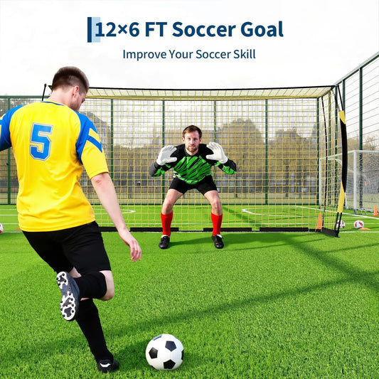 12x6/ 6x4 FT Soccer Goal Set