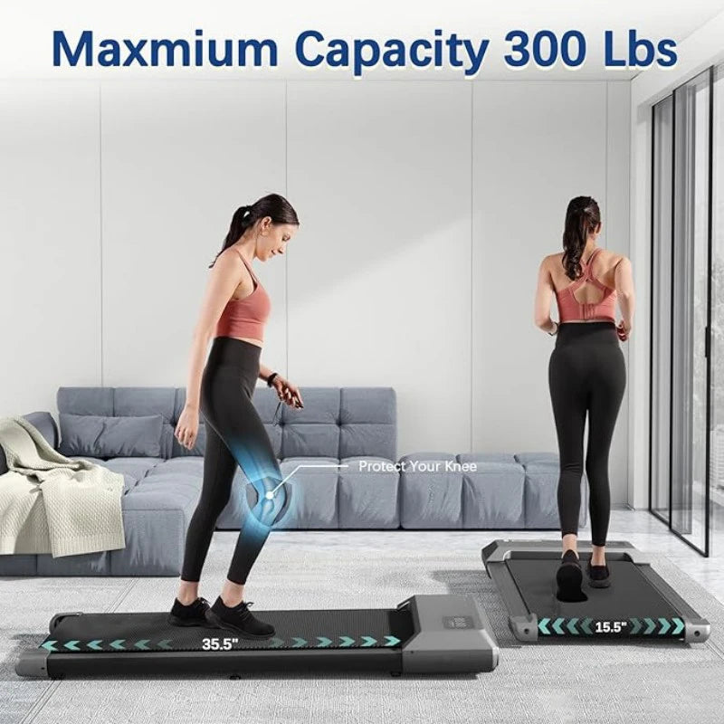 300lbs Treadmill for Home 2.5HP  2in1 Walking Running Fitness Machine