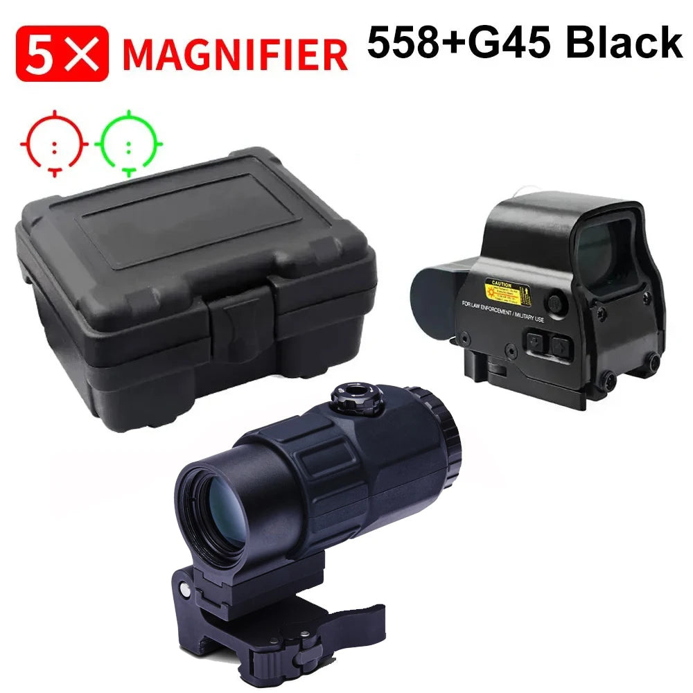 Red Dot Optic Sight Tactical Hunting Gear W/20mm Rail Mounts Detach Lever
