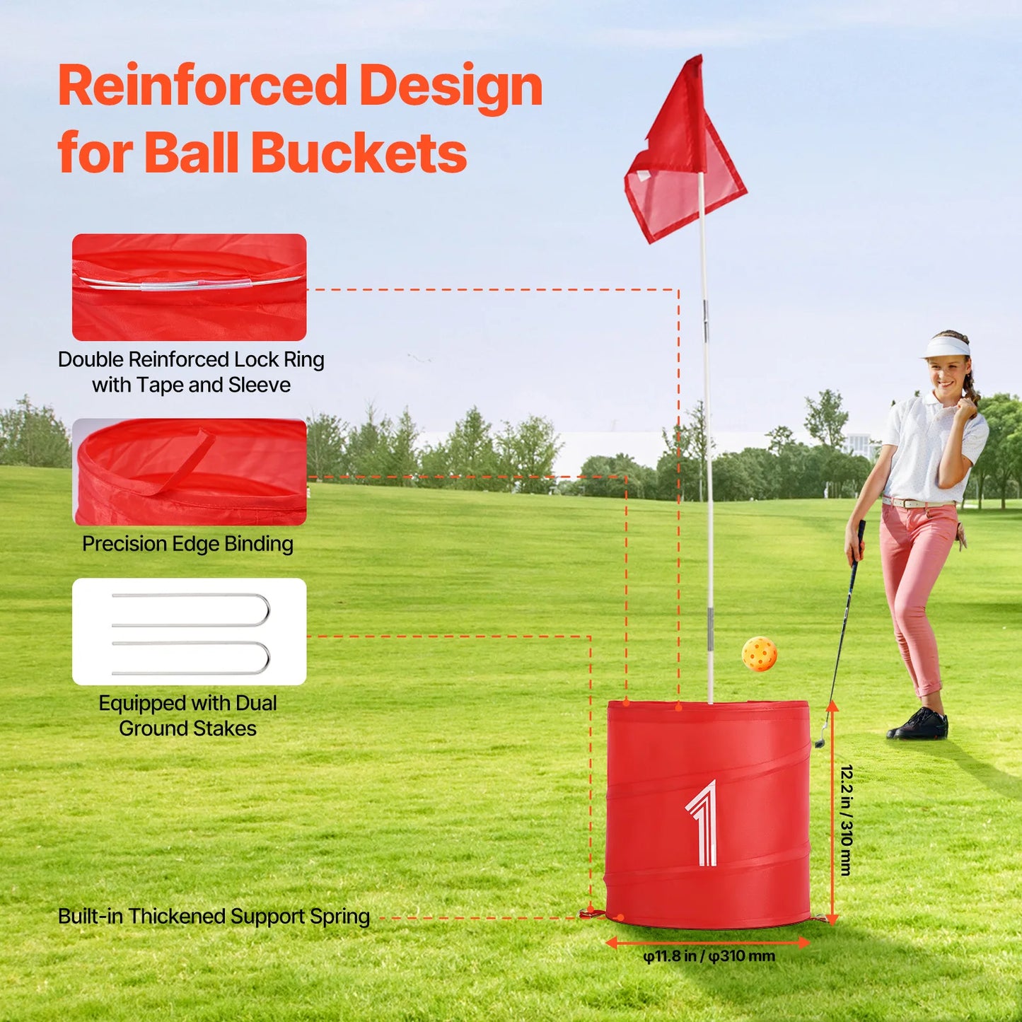 Backyard Golf Game Portable Bucket Chipping Games