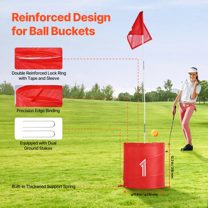 Backyard Golf Game Portable Bucket Chipping Games
