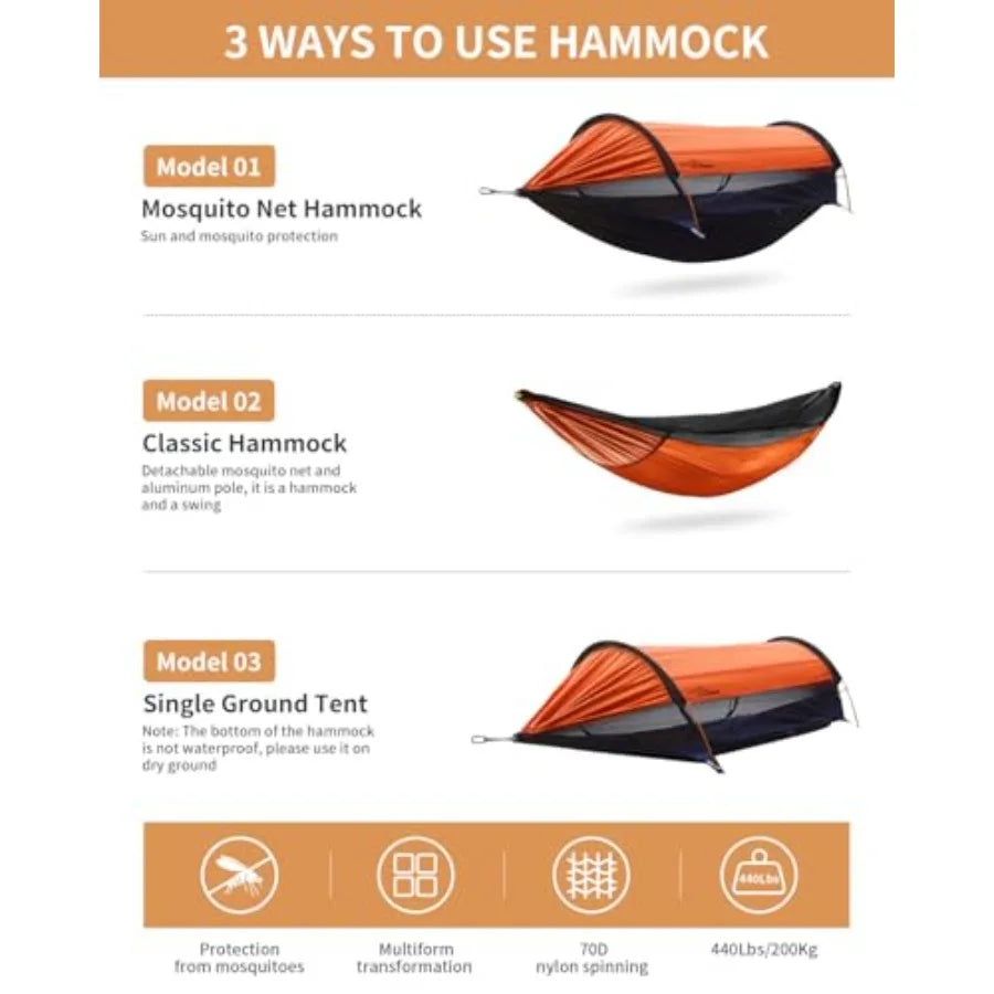 Camping Hammock Tent with Mosquito for 2 Person,