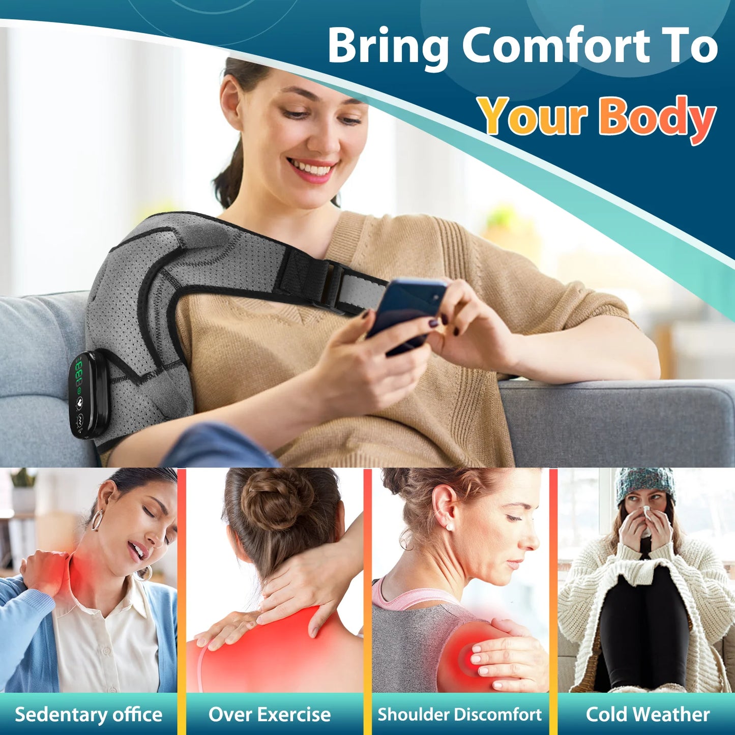 Electric Heating Shoulder  Vibration Massager
