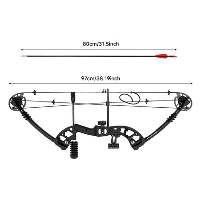 Compound Bow Arrow Set 30-55lb Adjustable Draw