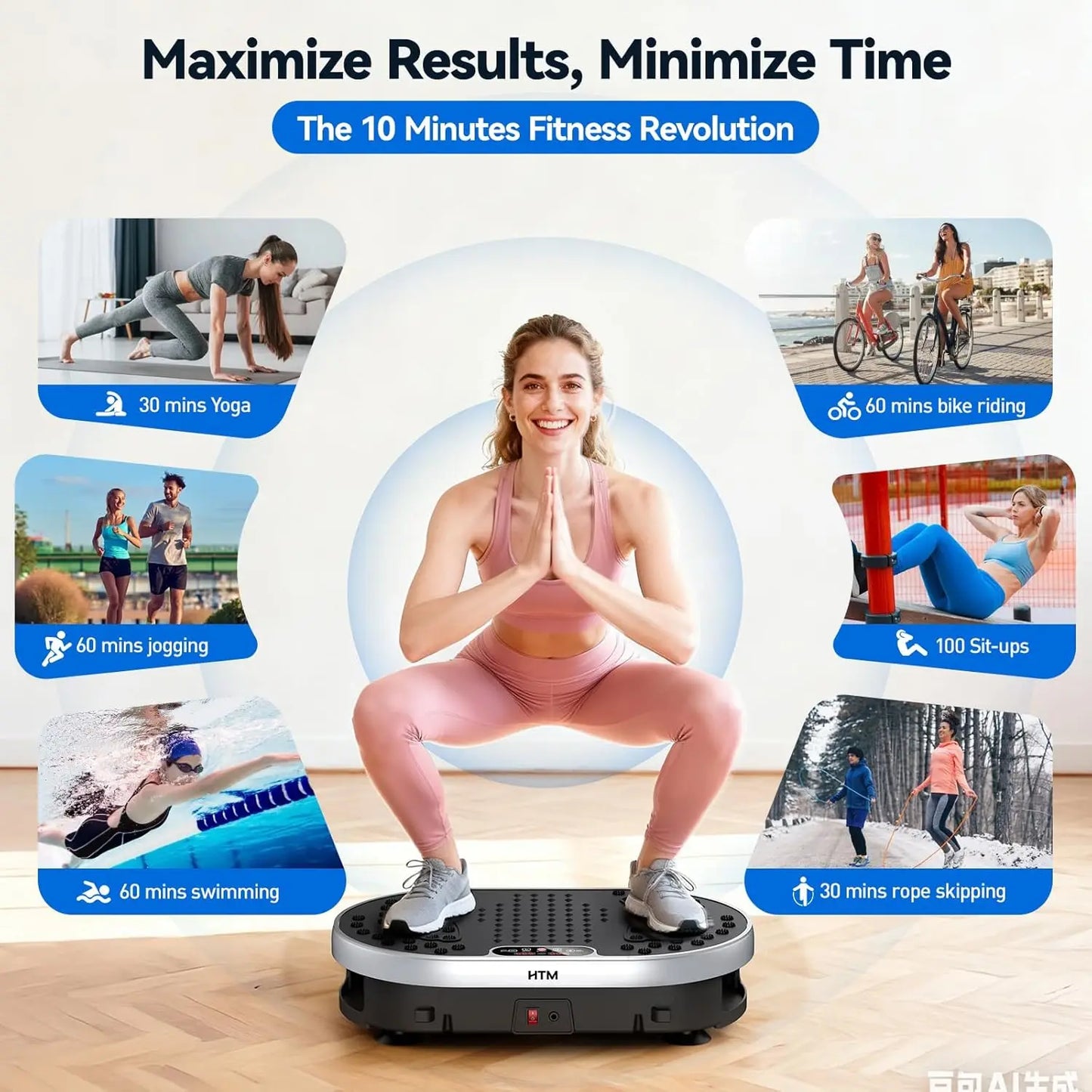 Vibration Plate Exercise Machine Home Fitness Muscle Toning