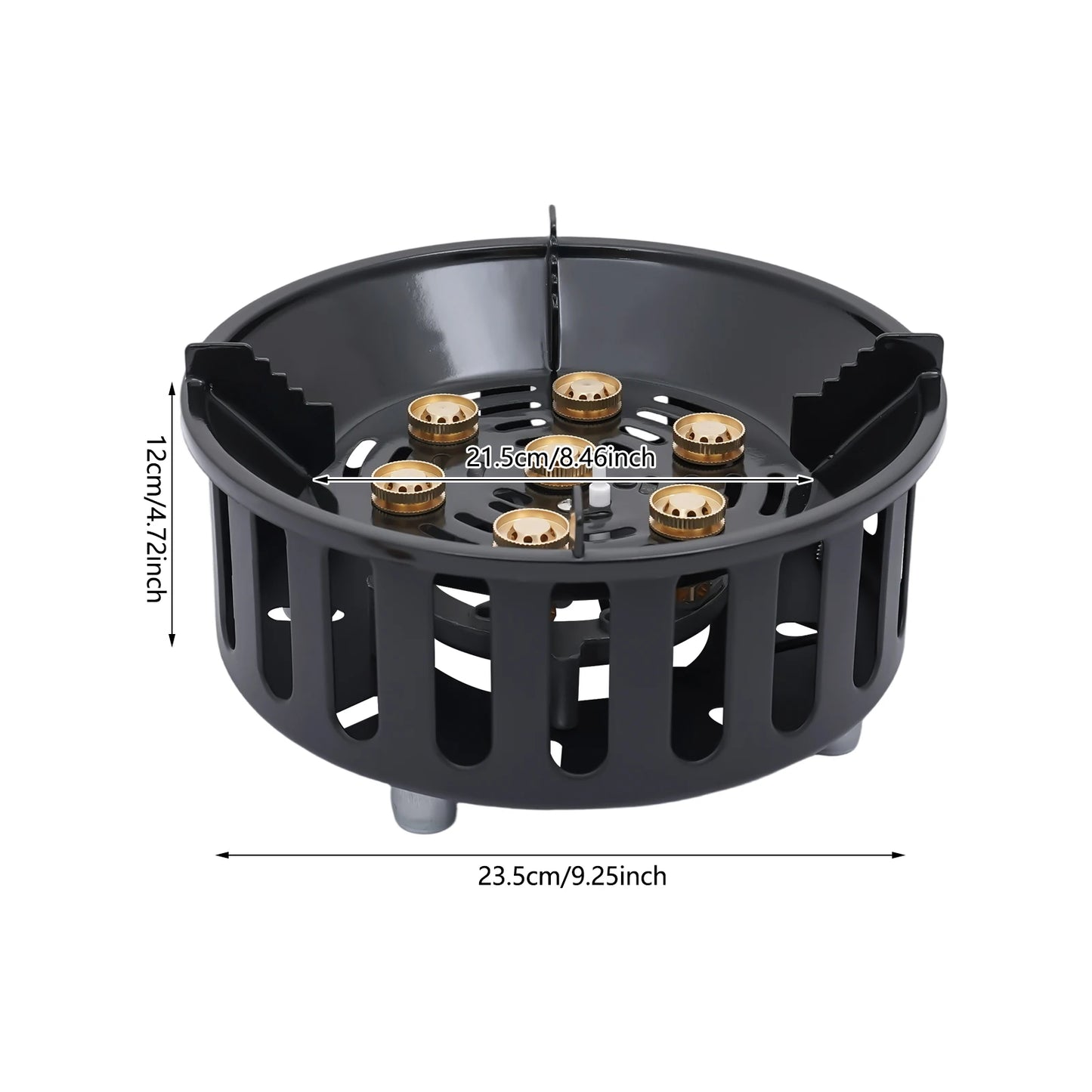 Portable Camping Stove Outdoor Gas Burner with 3 Adapters for Various Canisters