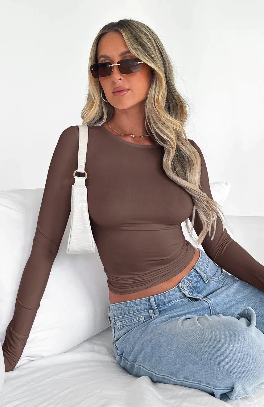 Women's Casual Sports Long Sleeve T-shirt