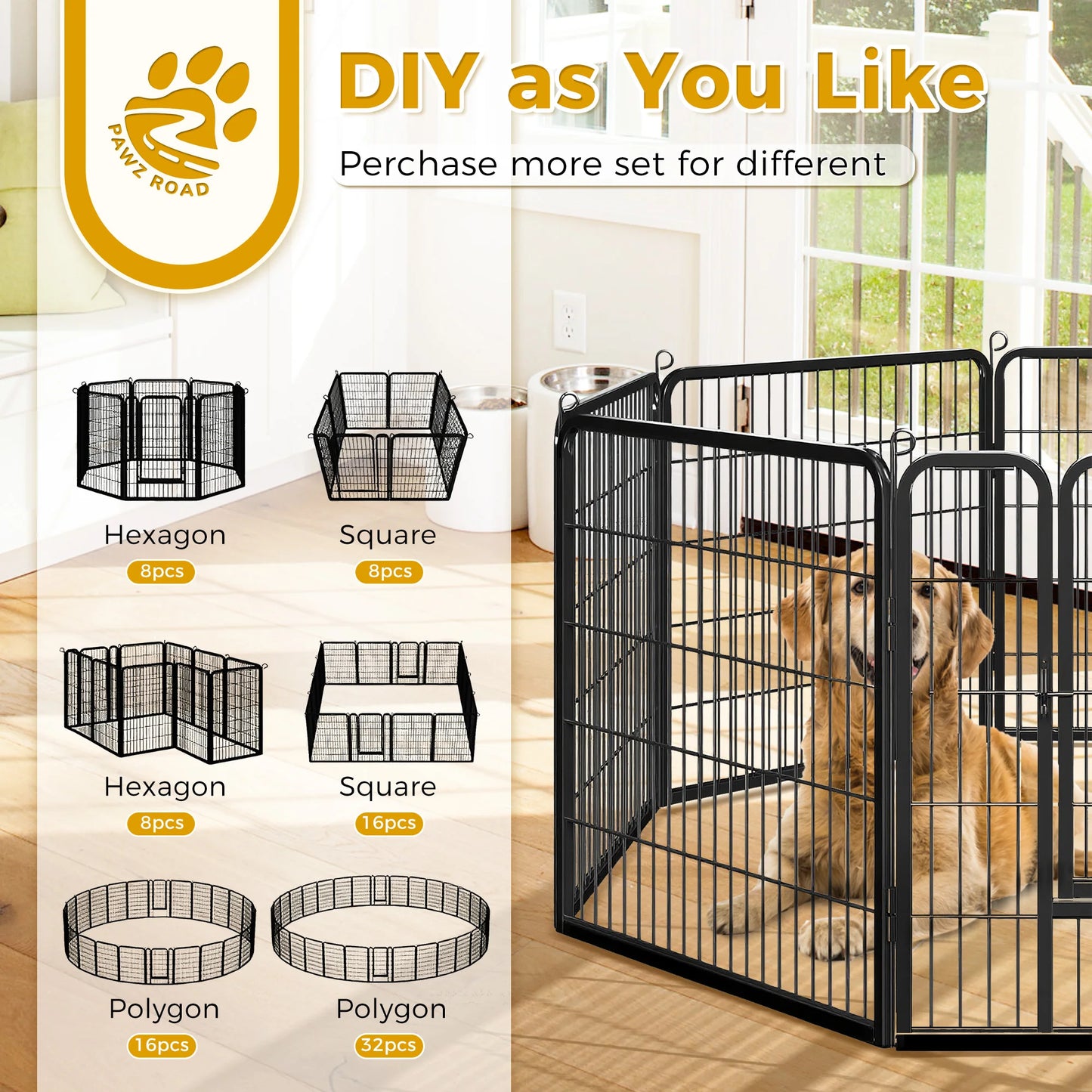 Foldable Metal Pet Fence
