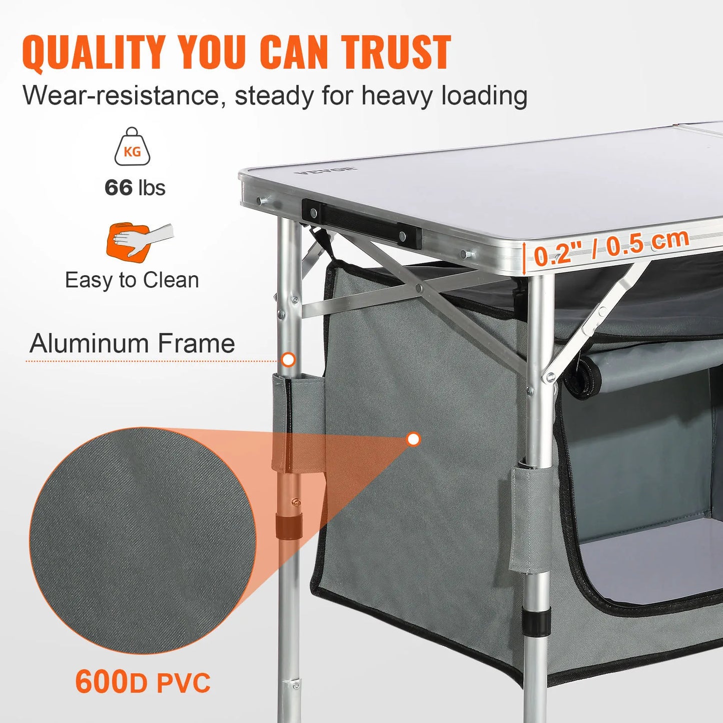 Camping Kitchen Table Quick set-up Folding