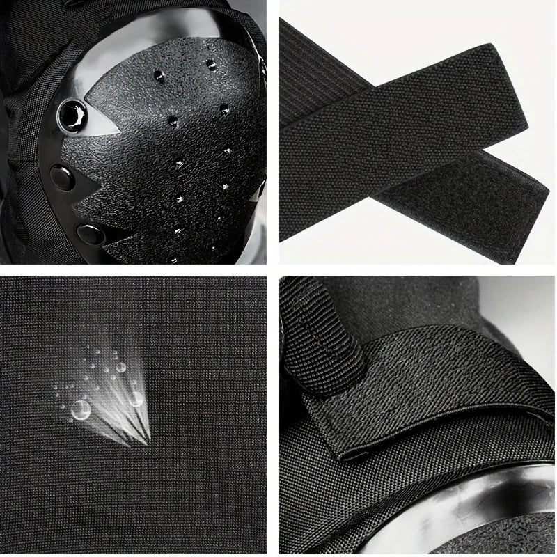 Motorcycle - Adjustable Knee/ Elbow Pads for Adults, 4pcs Protective Armor