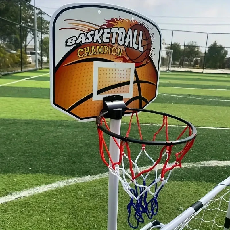 Kids 2-in-1 Soccer & Basketball Goal Set