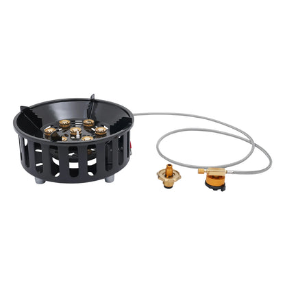 Portable Camping Stove Outdoor Gas Burner with 3 Adapters for Various Canisters