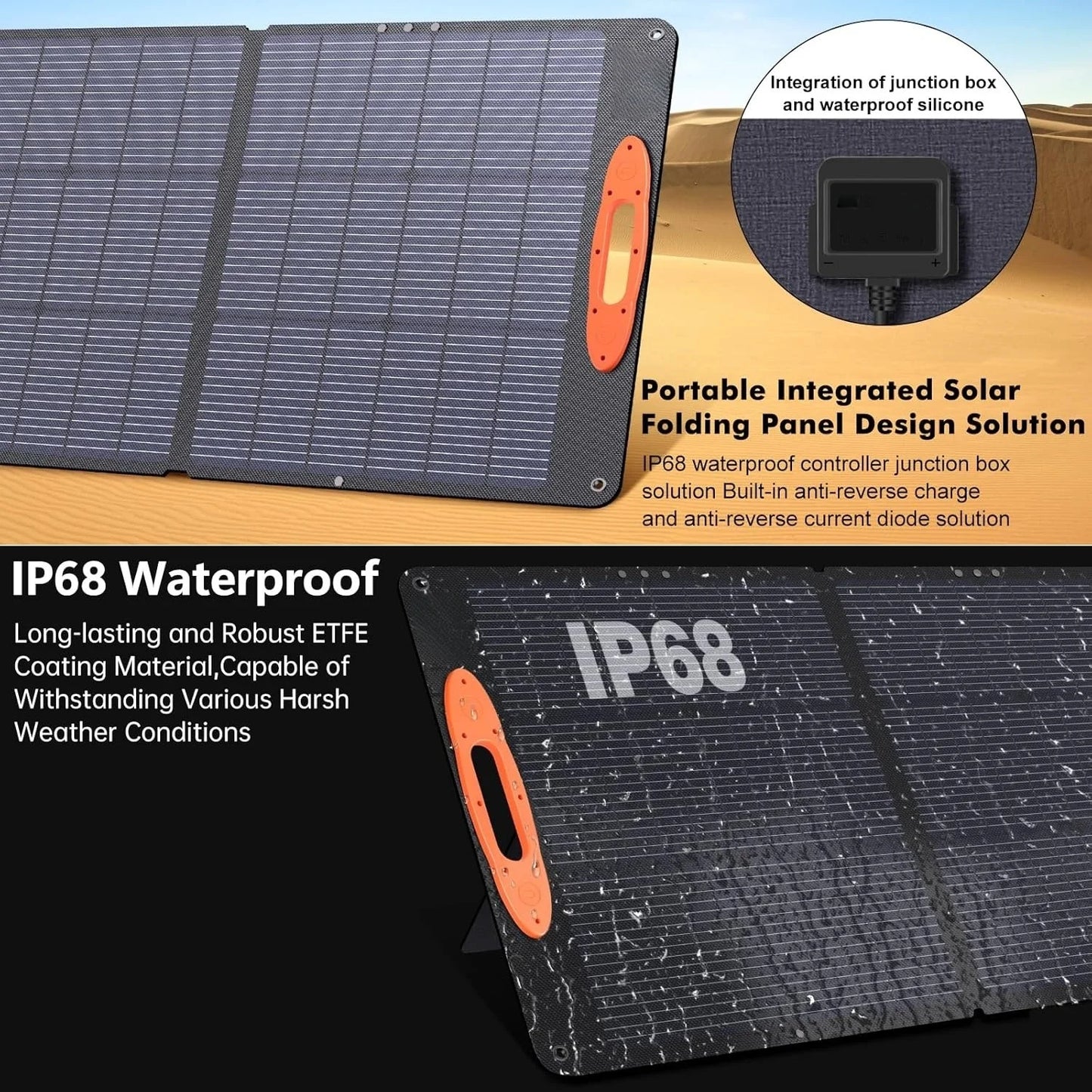 200W Foldable Solar Panel 110W Portable Solar Charger