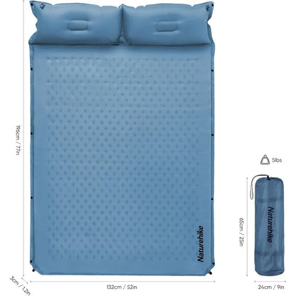Portable Self-Inflating Sleep Pad with Pillow