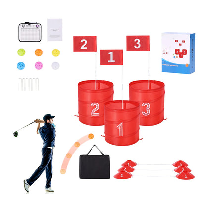 Backyard Golf Game Portable Bucket Chipping Games