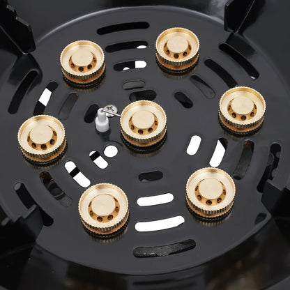 Portable Camping Stove Outdoor Gas Burner with 3 Adapters for Various Canisters