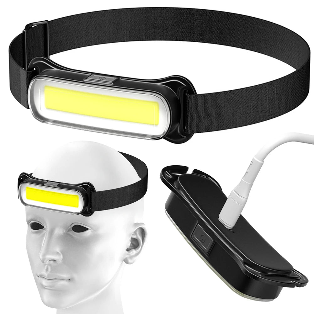 USB Rechargeable LED Headlamp Waterproof Head Lamp