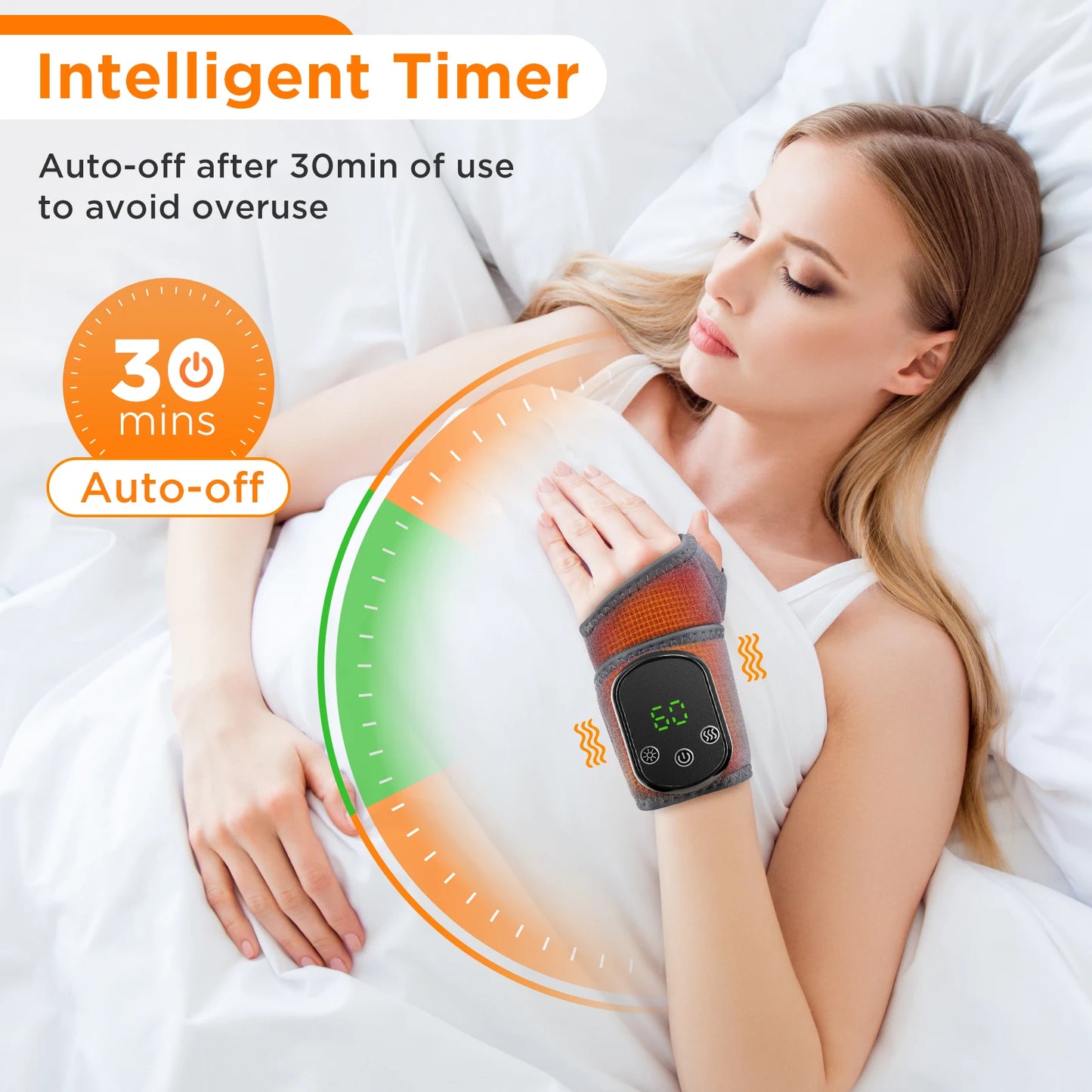 Cordless Wrist Hand Heated Vibration Massager