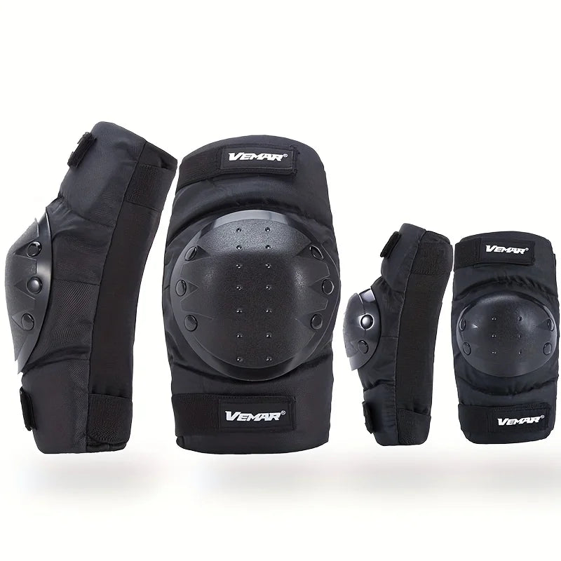 Motorcycle - Adjustable Knee/ Elbow Pads for Adults, 4pcs Protective Armor