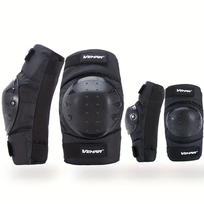 Motorcycle - Adjustable Knee/ Elbow Pads for Adults, 4pcs Protective Armor