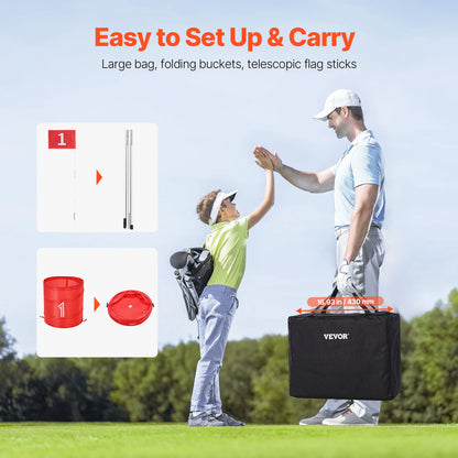 Backyard Golf Game Portable Bucket Chipping Games