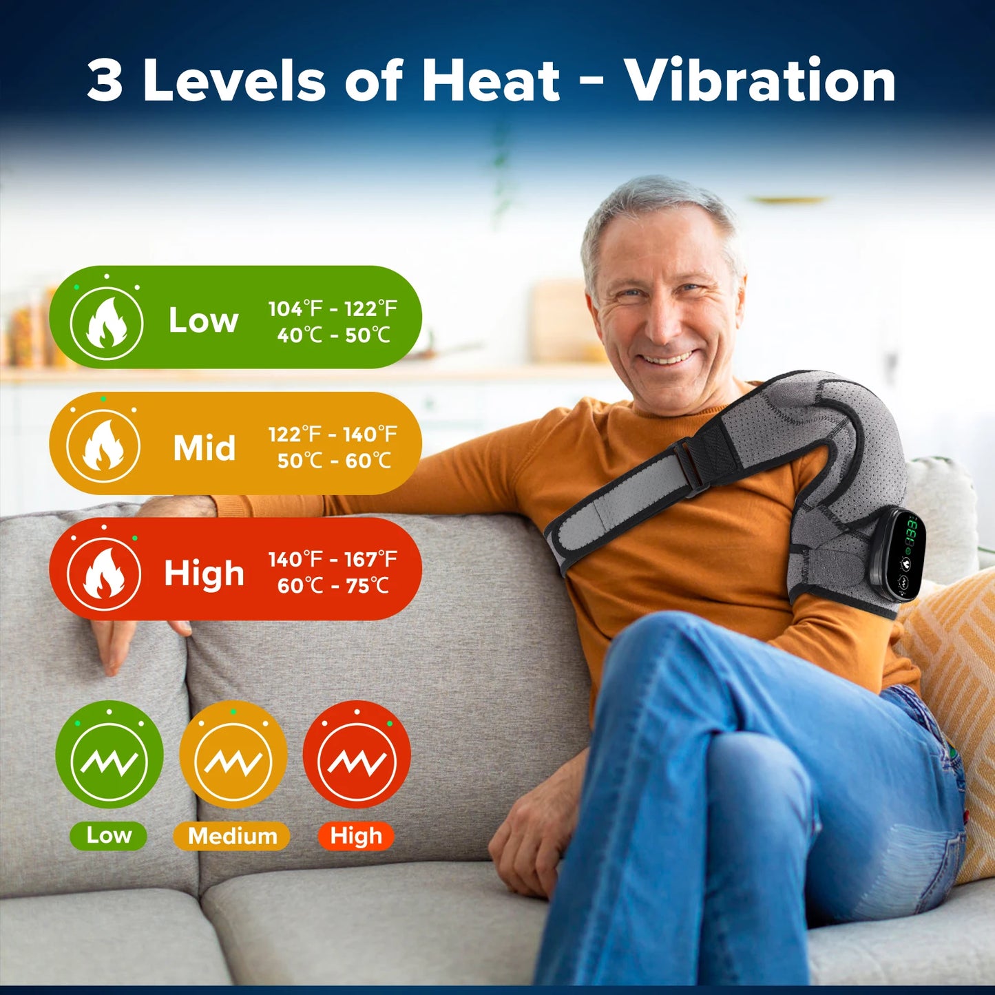 Electric Heating Shoulder  Vibration Massager