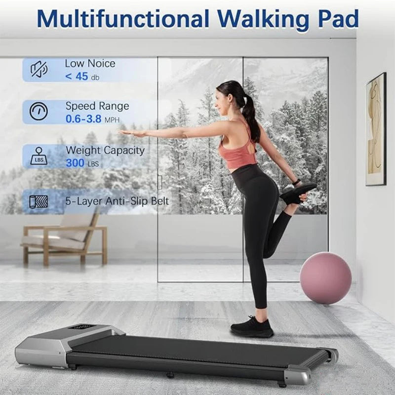 300lbs Treadmill for Home 2.5HP  2in1 Walking Running Fitness Machine