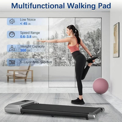 300lbs Treadmill for Home 2.5HP  2in1 Walking Running Fitness Machine