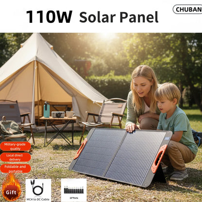 200W Foldable Solar Panel 110W Portable Solar Charger