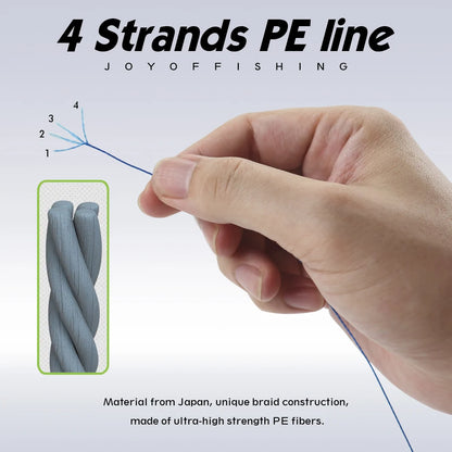 300M 500M 1000M 8 Strands 4 Strands PE Braided Fishing  Line Multicolor
