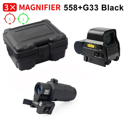 Red Dot Optic Sight Tactical Hunting Gear W/20mm Rail Mounts Detach Lever