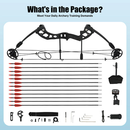 Compound Bow Arrow Set 30-55lb Adjustable Draw