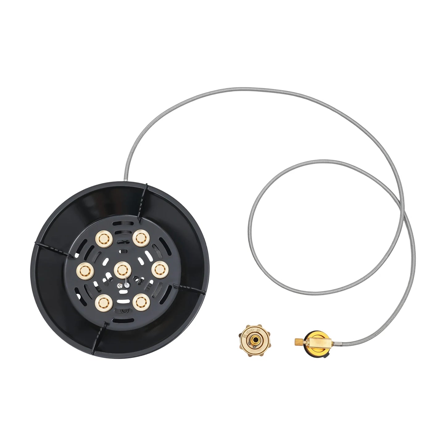 Portable Camping Stove Outdoor Gas Burner with 3 Adapters for Various Canisters