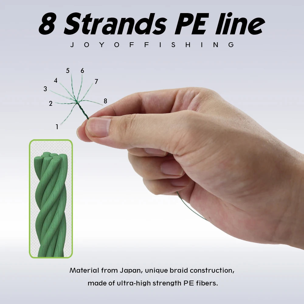 300M 500M 1000M 8 Strands 4 Strands PE Braided Fishing  Line Multicolor