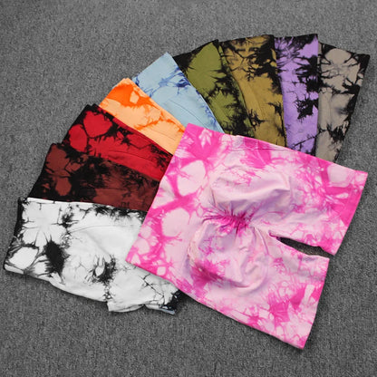 Tie-Dye Yoga Shorts for Women