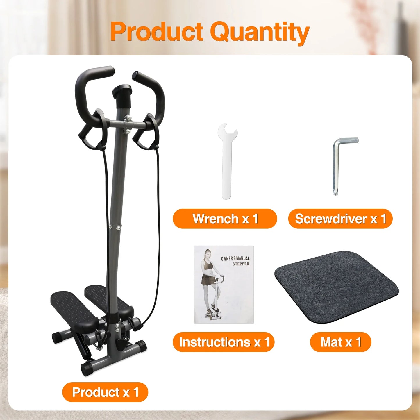 LCD Monitor for Home Gym Stepper Cardio Workout Full Body