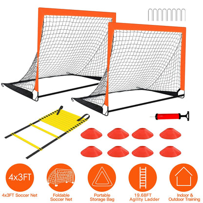 Gbruno Kids Soccer Training Set (4x3 ft Goal)