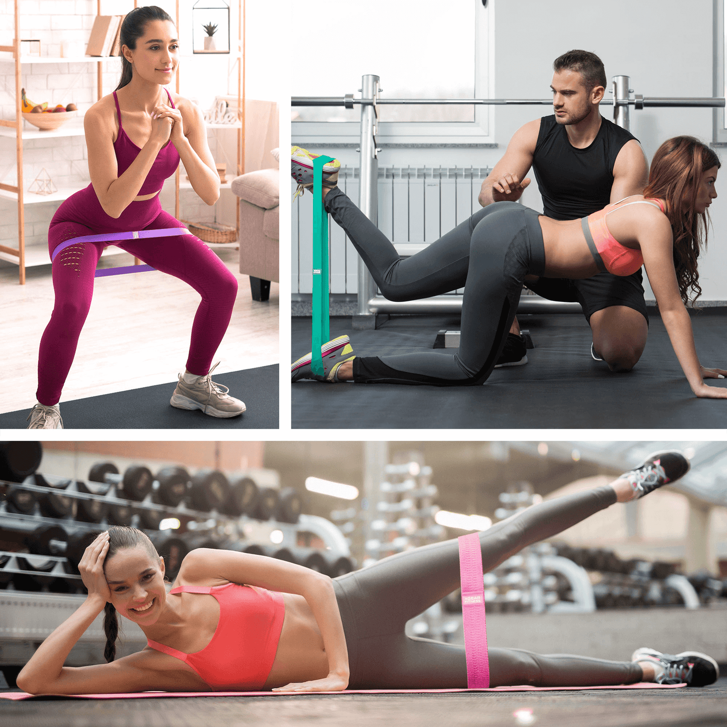 XGear Fitness Set of 3 Womens  Exercise Bands