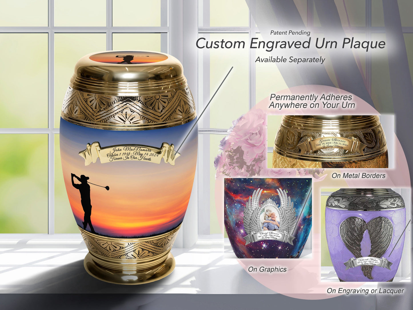 Fairway to Heaven Golf Cremation Urns for Human Ashes - Large Adult Funeral Urn