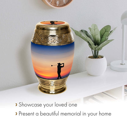 Fairway to Heaven Golf Cremation Urns for Human Ashes - Large Adult Funeral Urn