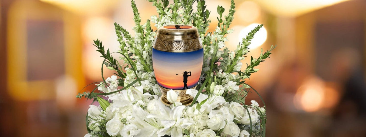 Fairway to Heaven Golf Cremation Urns for Human Ashes - Large Adult Funeral Urn