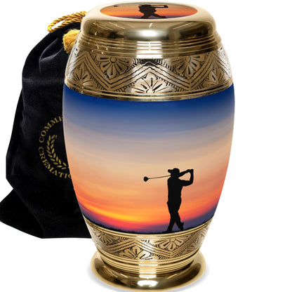 Fairway to Heaven Golf Cremation Urns for Human Ashes - Large Adult Funeral Urn