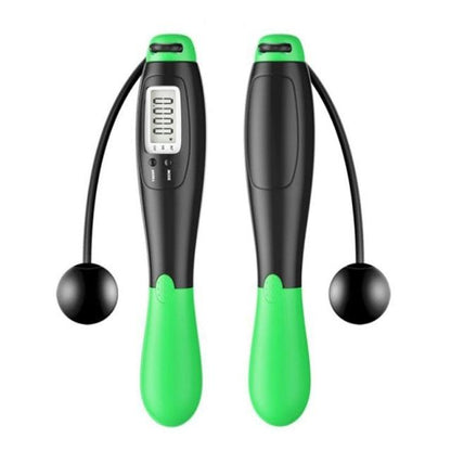 Cordless Electronic Skipping Rope Gym Fitness Cordless Skipping Smart Jump Rope With LCD Screen Counting Speed Skipping Rope With Calorie Counter Adjustable Digital Weighted Jumping Rope For Fitness Exercise Cordless Jump Rope Suitable For Women