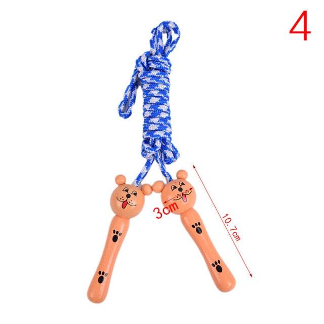 Cute Wood Handle Jumping Rope For Children
