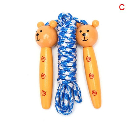 Cute Wood Handle Jumping Rope For Children