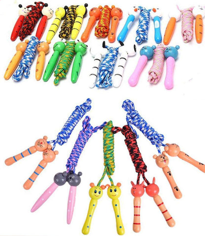 Cute Wood Handle Jumping Rope For Children