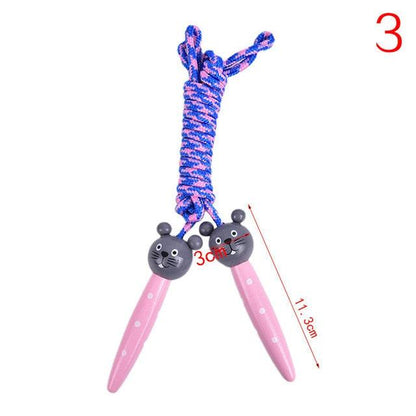 Cute Wood Handle Jumping Rope For Children