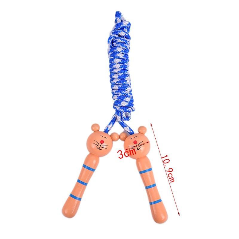 Cute Wood Handle Jumping Rope For Children