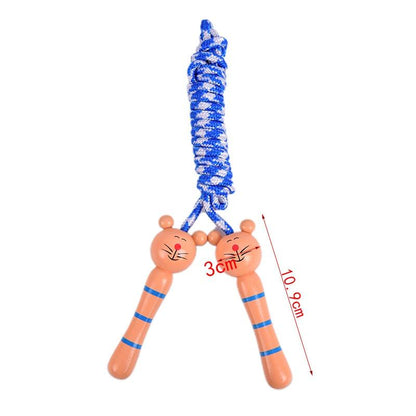 Cute Wood Handle Jumping Rope For Children